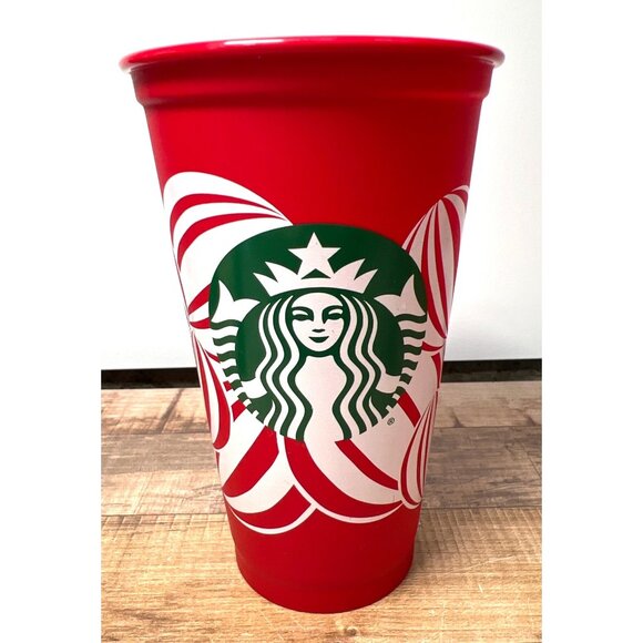 Starbucks Red Recycled Plastic Holiday Tumbler 16 Oz - Picture 1 of 3